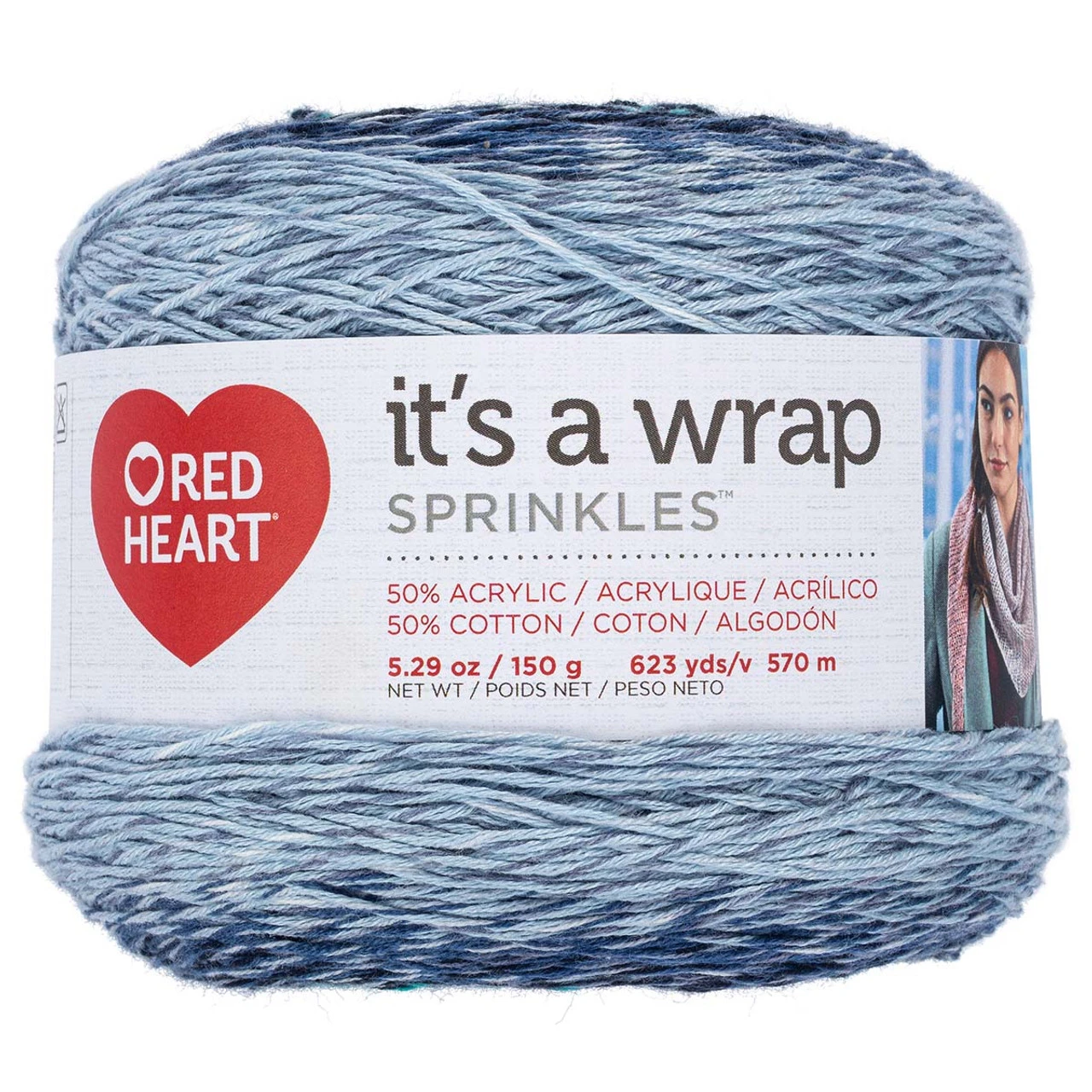 Red Heart It's A Wrap Sprinkles-Bag Of 3 Yarn Pack 1 Red Heart It's A Wrap Sprinkles-Bag Of 3 Yarn Pack
