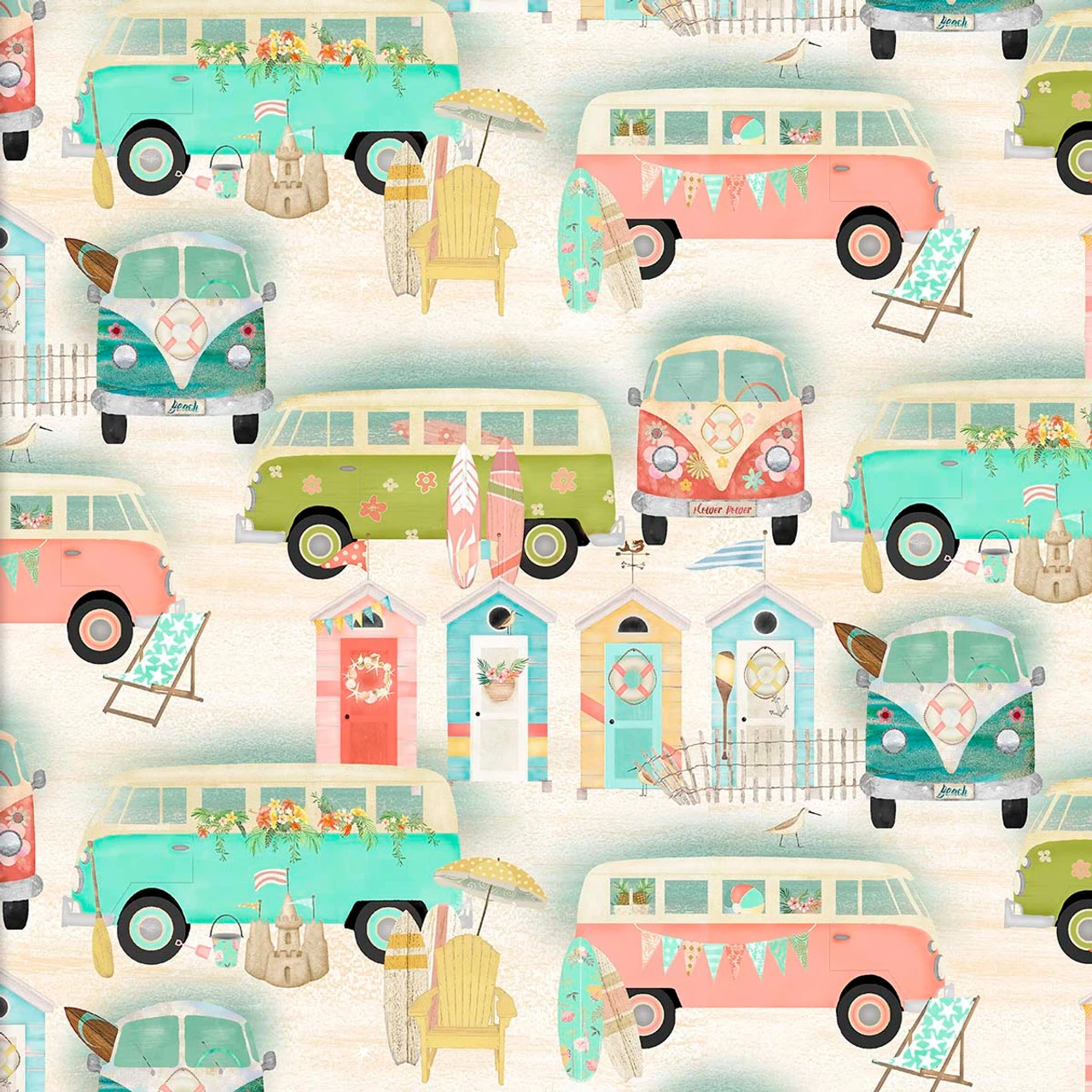 Fabric Edition, Inc. Beach Travel Fabric Quarters Bundle Pre-Cut Fabric 2 Fabric Edition, Inc. Beach Travel Fabric Quarters Bundle Pre-Cut Fabric - Image 2