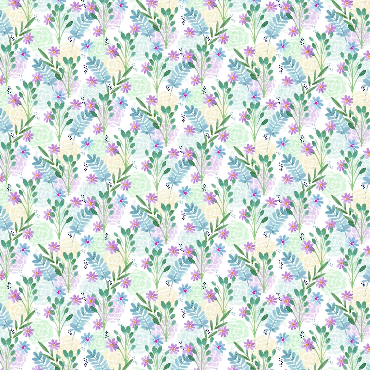 Fabric Edition, Inc. Purple Floral Fabric Quarters Bundle Pre-Cut Fabric 4 Fabric Edition, Inc. Purple Floral Fabric Quarters Bundle Pre-Cut Fabric - Image 4